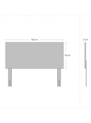 Imagen 2 del producto Cama Europea Everest Copper Black 2 Plazas Base Dividida Respaldo Aragón