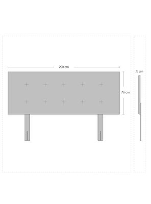 Imagen 2 del producto Cama Europea Everest Copper Black King Respaldo Aragón