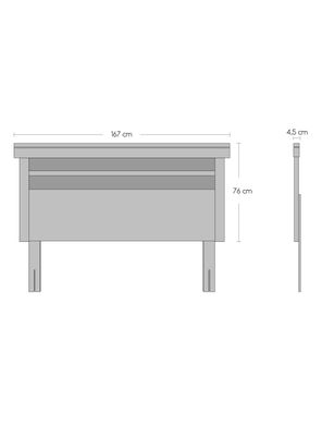 Imagen 2 del producto Cama Europea Cotton Organic 2 Plazas Base Dividida + Respaldo Mallorca