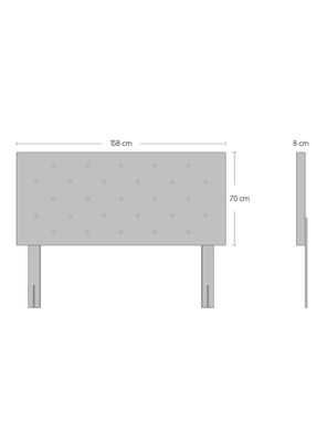 Imagen 2 del producto Cama Europea Cotton Organic 2 Plazas Base Dividida + Respaldo Capitoné