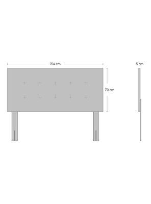 Imagen 2 del producto Cama Europea Cotton Organic 2 Plazas Base Dividida Respaldo Aragón