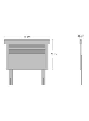 Imagen 2 del producto Velador + Respaldo Mallorca 1.5 Plazas Café