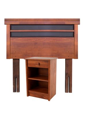 Velador + Respaldo Mallorca 1.5 Plazas Café