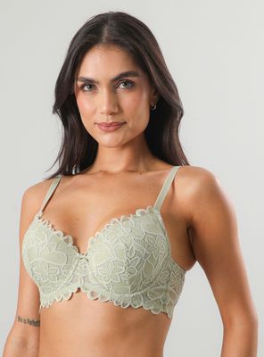 Sostén Copas Encaje Flor Mini Blonda