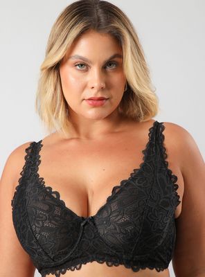Sostén Bralette Encaje Flor