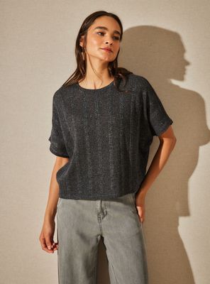 Polera Tejida Manga Ancha