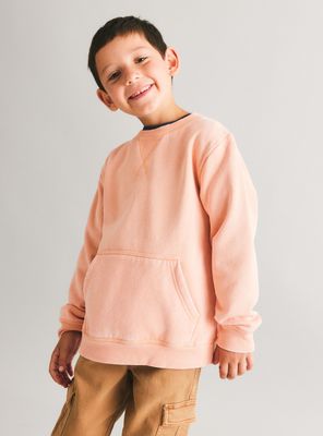 Polerón Acid Wash Bolsillo Canguro Fleece