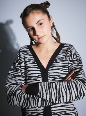 Imagen 2 del producto Chaleco Animal Print Jacquard Abotonado