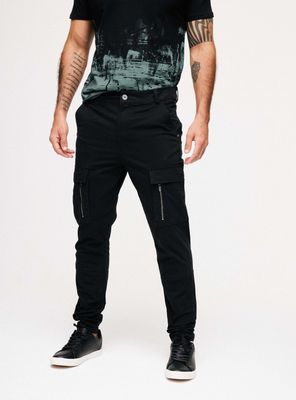 Pantalón Bolsillos Cargo Tela Lavada Tacto Suave