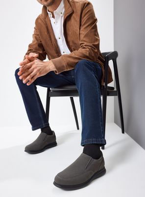Zapato Causal Slip On Punta Semi Redonda Hombre