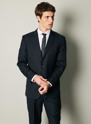 Traje Recto Lana Liso Super 100