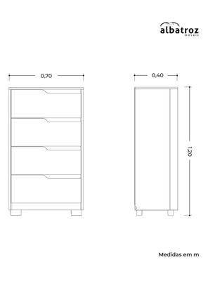Imagen 2 del producto Cómoda Sole 4 Cajones