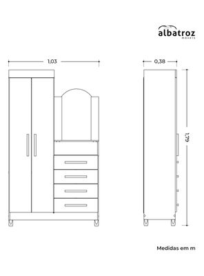 Imagen 2 del producto Cómoda Capri 2P 4C