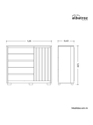 Imagen 2 del producto Cómoda Zapatera Dueto 1P 5C