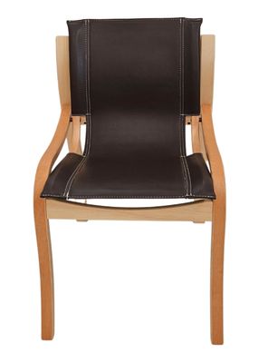 Silla de Cuero Hamaro Café
