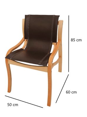 Imagen 2 del producto Silla de Cuero Hamaro Café