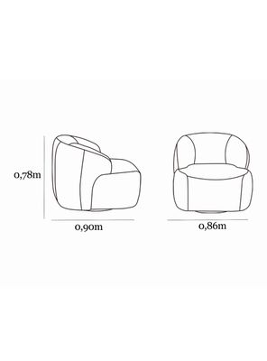 Imagen 2 del producto Poltrona Chandon Giratoria Beige