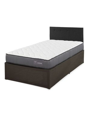 Cama Europea Iron Smart Anatomic 1.5 Plazas + Respaldo Black + Faldón
