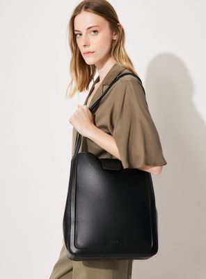 Cartera Totebag Efecto Cuero