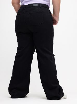 Imagen 2 del producto Jeans Wide Leg Roturas Rodilla Plus