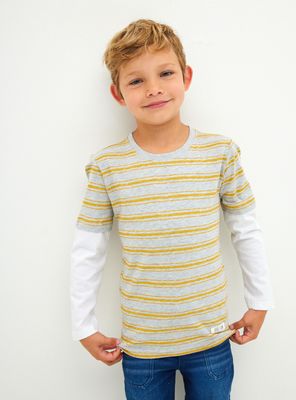 Polera Full Estampada con Doble Manga