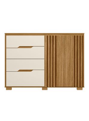 Cómoda Texas 4 Cajones 2 Puertas Freijo/Off White