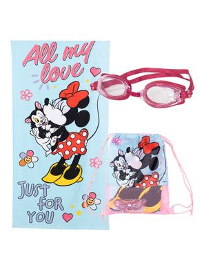 Set Toalla de Playa Minnie 70x140 cm + Lentes + Bolso