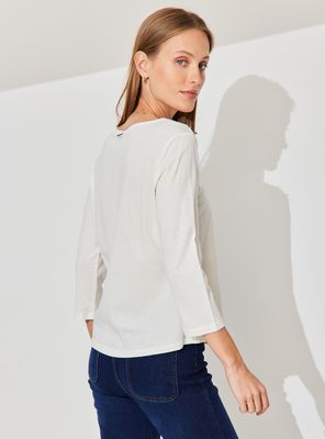 Imagen 2 del producto Polera Diseño y Botones Metálicos en Hombro