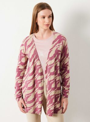Chaleco Estampado Relaxed Fit Largo