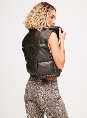 Imagen 2 del producto Parka Crop Efecto Piel