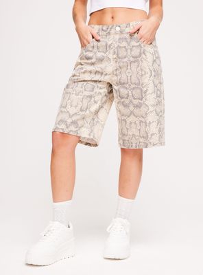 Short Estampado Print Tiro Medio