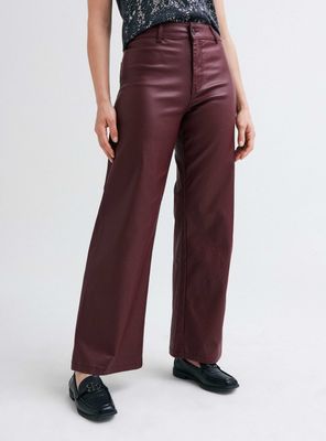 Jeans Wide Leg Efecto Engomado
