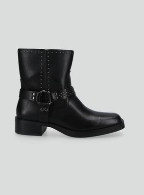 Imagen 2 del producto Botín Lollapalooza Look Cuero Gastado con Tachas Mujer