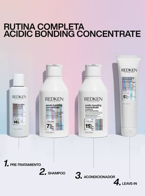Imagen 2 del producto Set ABC Reparación Total Cabello Dañado Acidic Bonding Concentrate Tratamiento Intensivo 150ml + Shampoo 300ml + Acondicionador 300ml