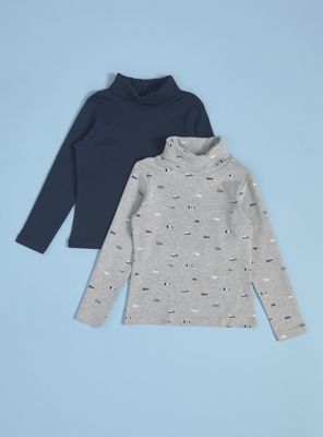 Polera Bipack Beatle Estampado Liso