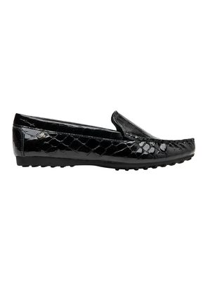 Mocasín Texturizado Charol Cuero L072 Mujer