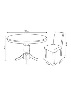 Imagen 2 del producto Juego de Comedor Phuket + 4 Sillas