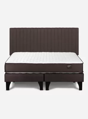 Imagen 2 del producto Cama Europea Ergo T New 2 Plazas Base Dividida + Respaldo Lucio Chocolate