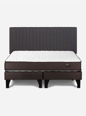 Imagen 2 del producto Cama Europea Ergo T New 2 Plazas Base Dividida + Respaldo Lucio Grafito