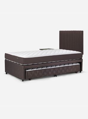 Diván Ergo T New 1.5 Plazas + Muebles Lucio Chocolate