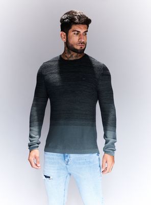 Sweater Tejido Gradiente Bicolor