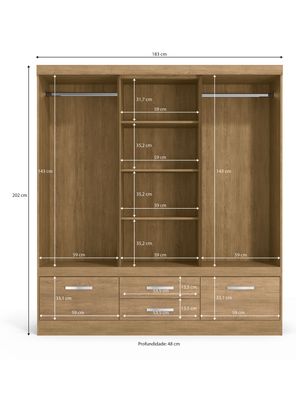 Imagen 2 del producto Clóset Alexa 4 Puertas 4 Cajones
