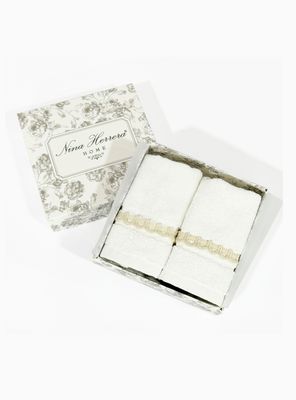 Set 2 Toallas Faciales Básica Blanco 30x30 cm