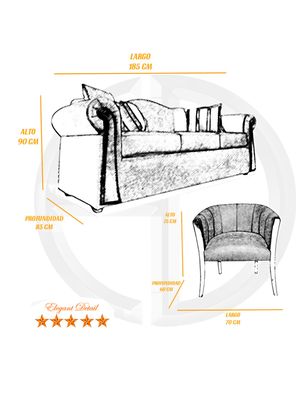 Imagen 2 del producto Juego de Living Michigan 5C