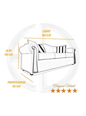 Imagen 2 del producto Sofá Michigan 3 Cuerpos Tela