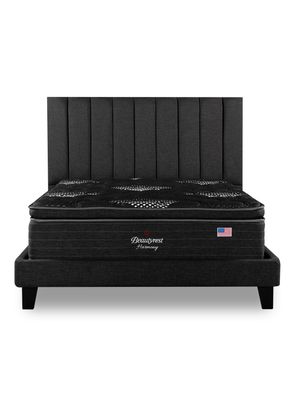 Imagen 2 del producto Cama Europea LowNest Harmony Base Dividida 2 Plazas + Respaldo Tibet Margo