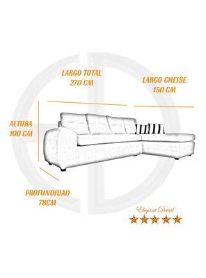 Imagen 2 del producto Sofá Seccional Houston Derecho 5C PU