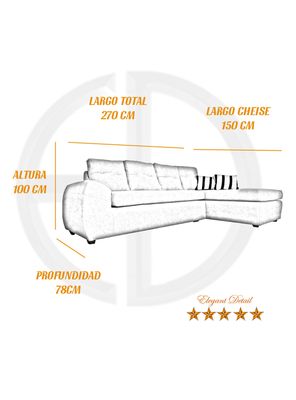 Imagen 2 del producto Sofá Seccional Houston Izquierdo Tela 5C