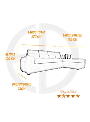 Imagen 2 del producto Sofá Seccional Houston Izquierdo Pu 5C