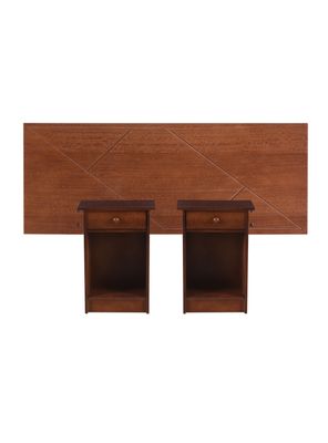 Set Muebles New Villarica: Respaldo 2 Plazas + 2 Veladores